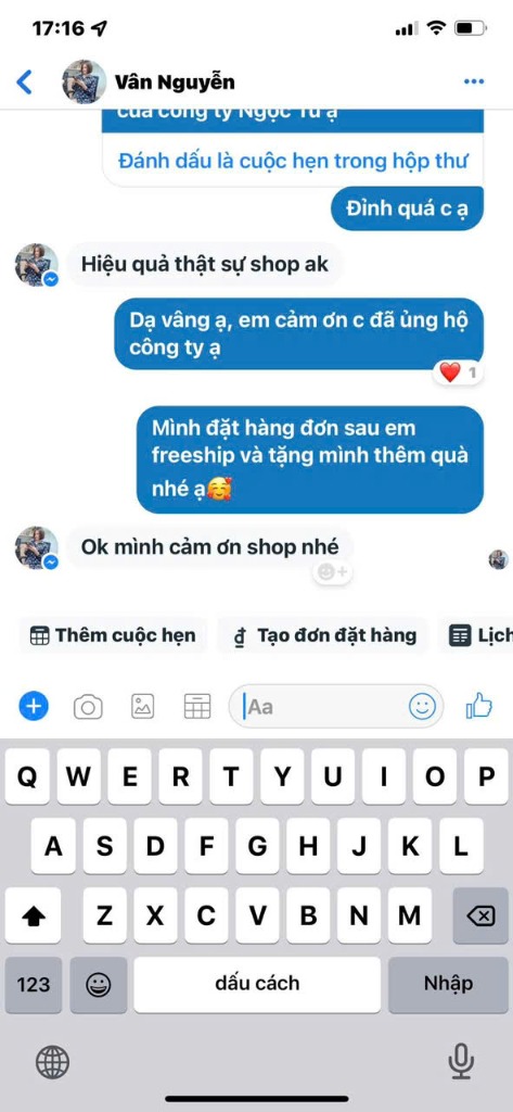 Tin nhắn phản hồi từ khách hàng 4